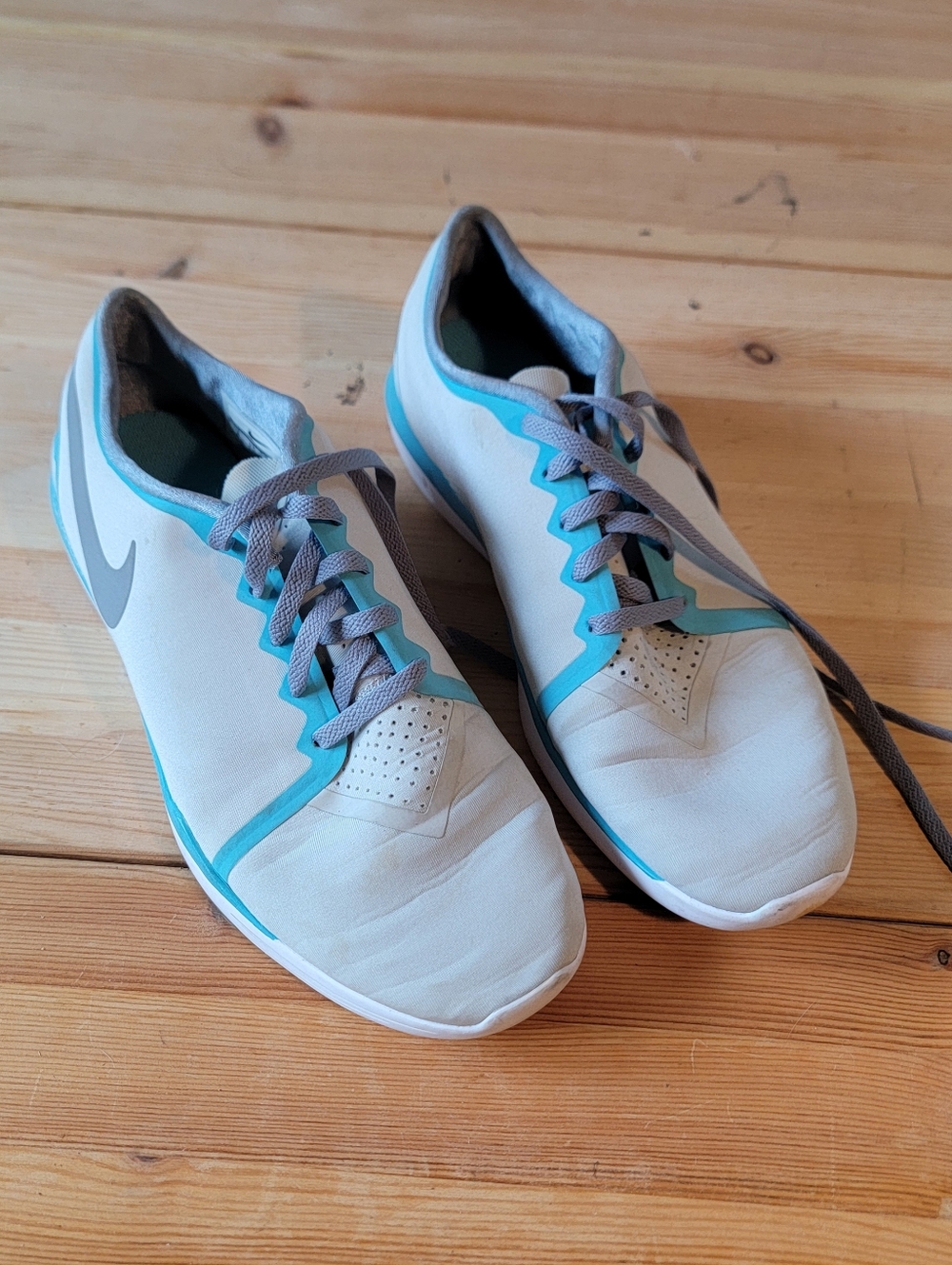 Nike Lunar Sculpt White & Teal Lightweight Sneakers Women's Size 8
